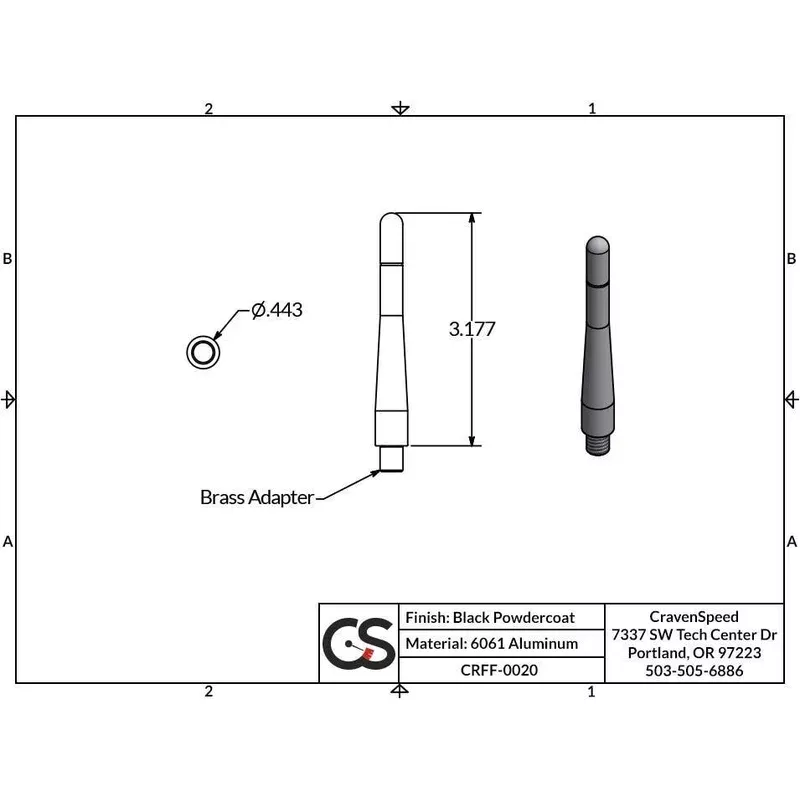’07-17 Jeep JK Orginal Stubby Antenna