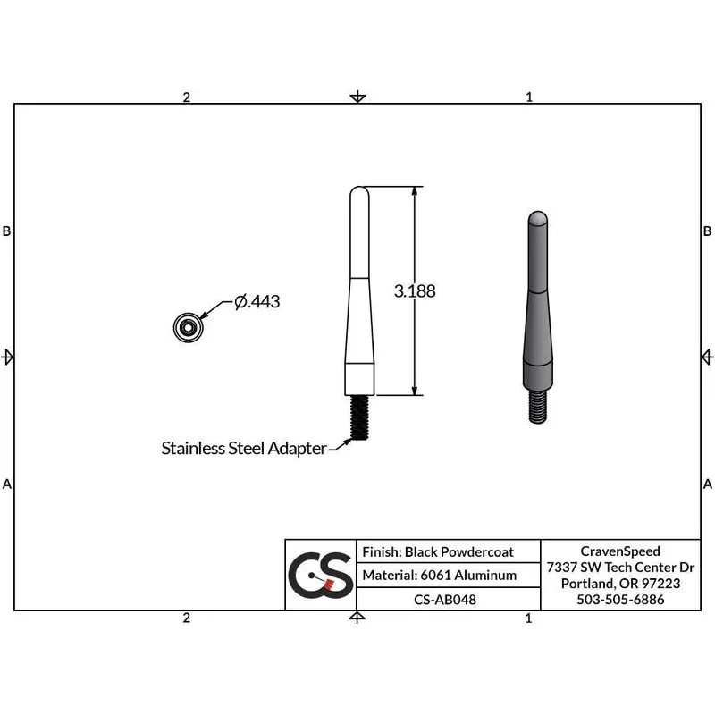 ’09-20 Ford F150 Orginal Stubby Antenna