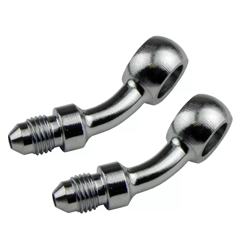 -3AN to 7/16 Banjo 35 Degree Angled Fitting, Pair