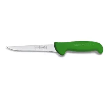 Friedr. Dick 8236815-09 ErgoGrip 6″ Boning Knife, Narrow, Stiff Blade, Green Handle