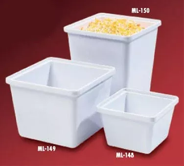 G.E.T. Enterprises ML-148-W White Melamine 28 oz. Square Salad Crock 4-3/4″ x 4-3/4″