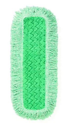 Hygen Microfiber Dry Dusting Mop Heads with Fringe, 36″, Green