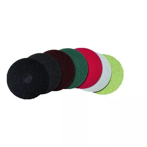 Low-Speed TopLine Autoscrubber Floor Pads 5000, 13″ Dia., Green/Amber, 5/Carton