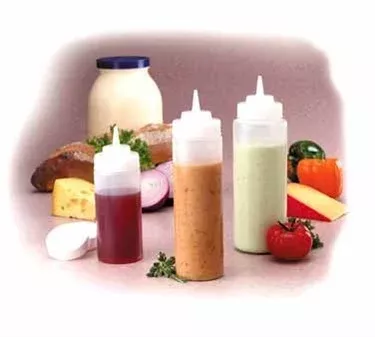 TableCraft 23363C Clear Wide Mouth 32 oz. Squeeze Dispenser