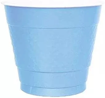 TigerChef Disposable Plastic Party Cups, Light Blue, 9 oz., 50/Pack