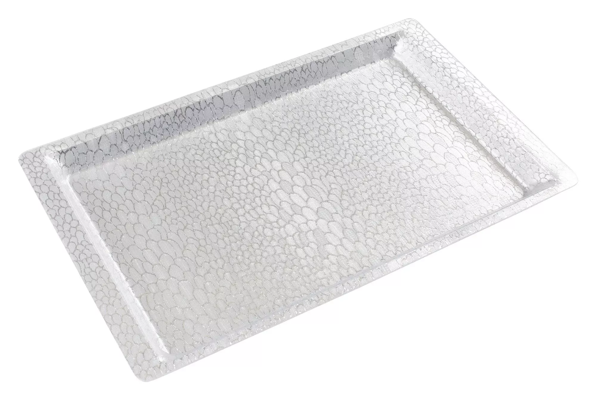 Winco AST-1S Silver Textured Acrylic Display Tray 20-3/4″ x 12-3/4″