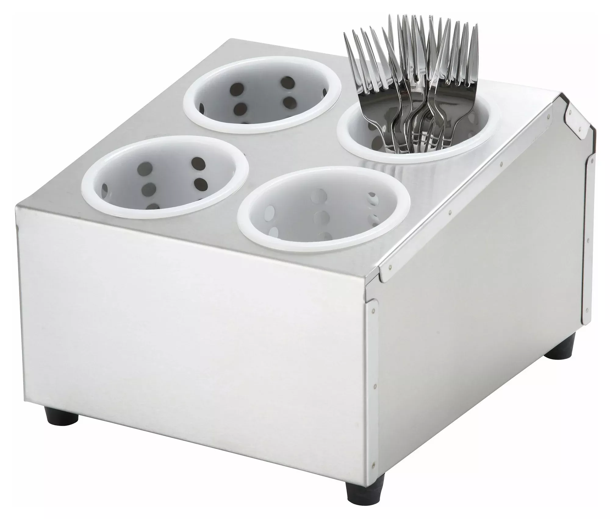 Winco FC-4H Four-Hole 2-Tier Flatware Cylinder Holder