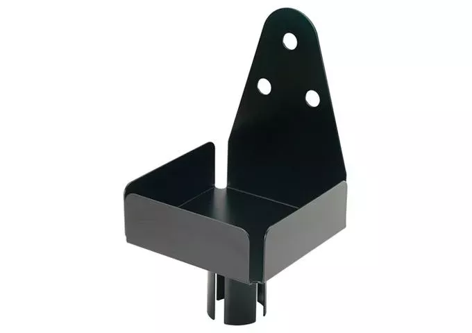 Winco SMJH-9K Black Stanchion Mount 1-Gallon Jug Holder
